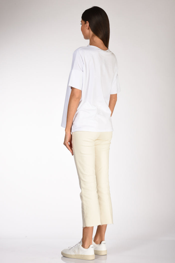 Shirt C Zero Tshirt Girocollo Bianco Donna - 5