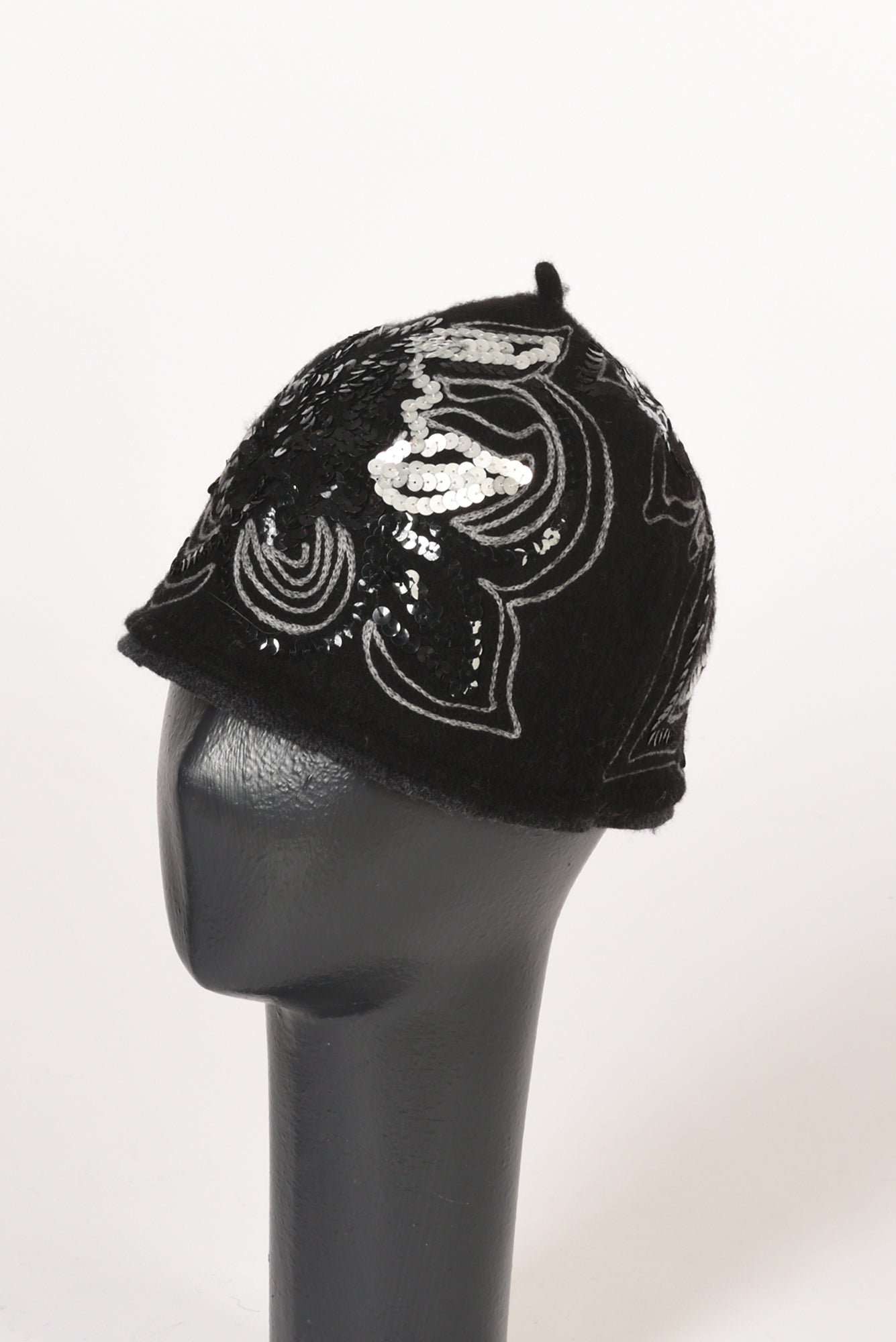 Le Chapeau Cappello Decorato Nero Donna