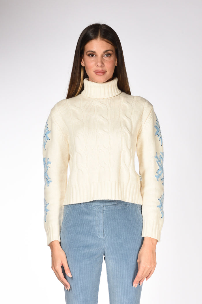Mc2 Saint Barth Collo Alto Nordic Bianco/azzurro Donna - 2