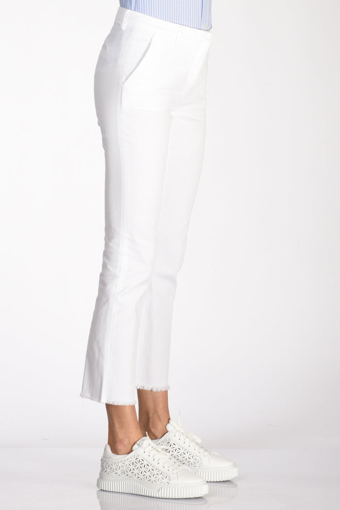 True Royal Pantalone Sfrangia Bianco Donna - 4