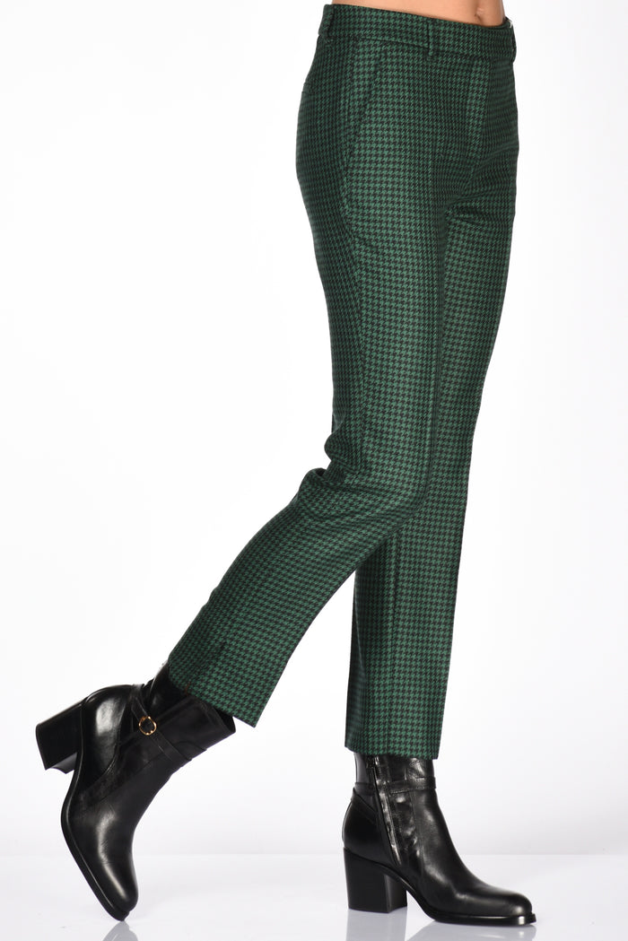 Incotex Slowear Pantalone Kimama Verde/nero Donna