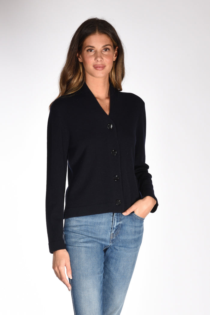 Allude Maglia Cardigan Blu Donna - 1