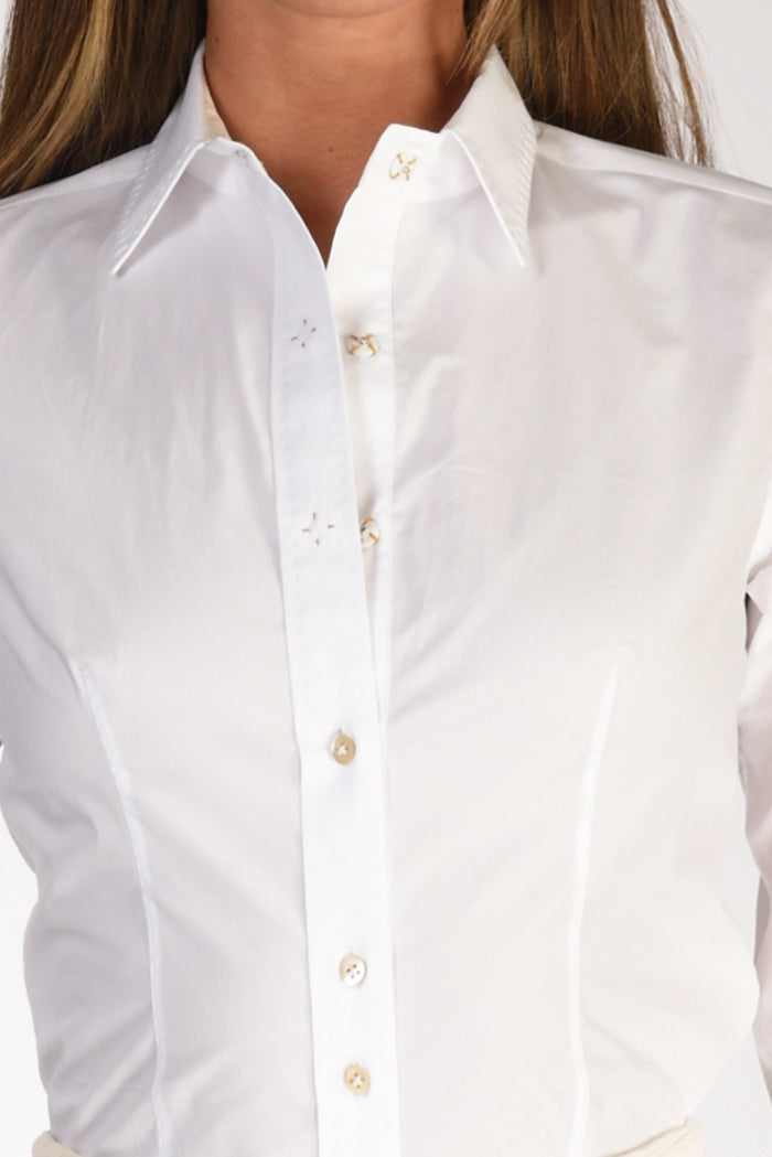 Sarte Pettegole Camicia Colletto Bianco Donna - 3