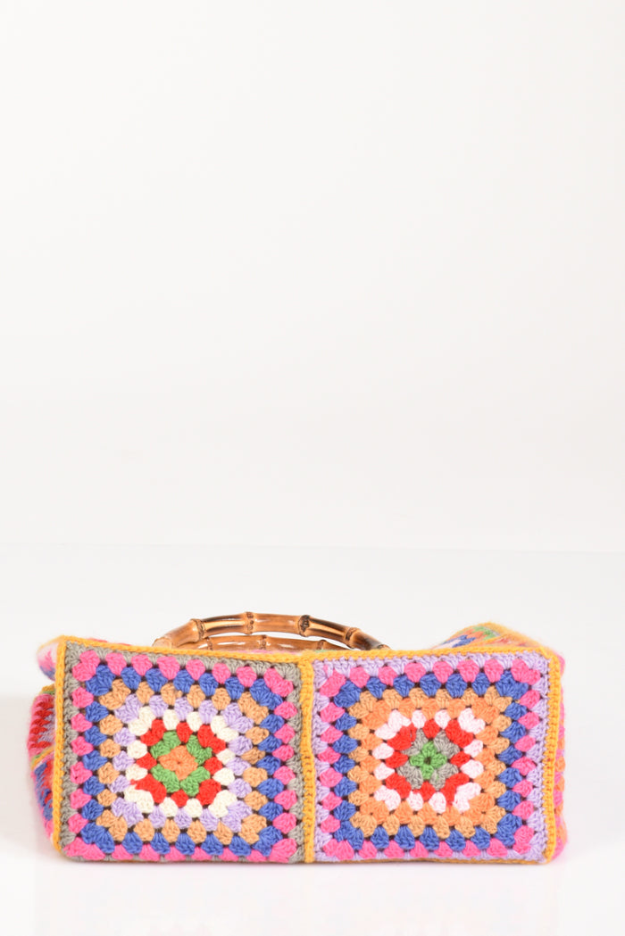 La Milanesa Borsa Crochet Multicolor Donna - 7