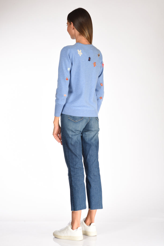 Gherardeschi Alessandro Maglia Ricamata Azzurro Donna - 5
