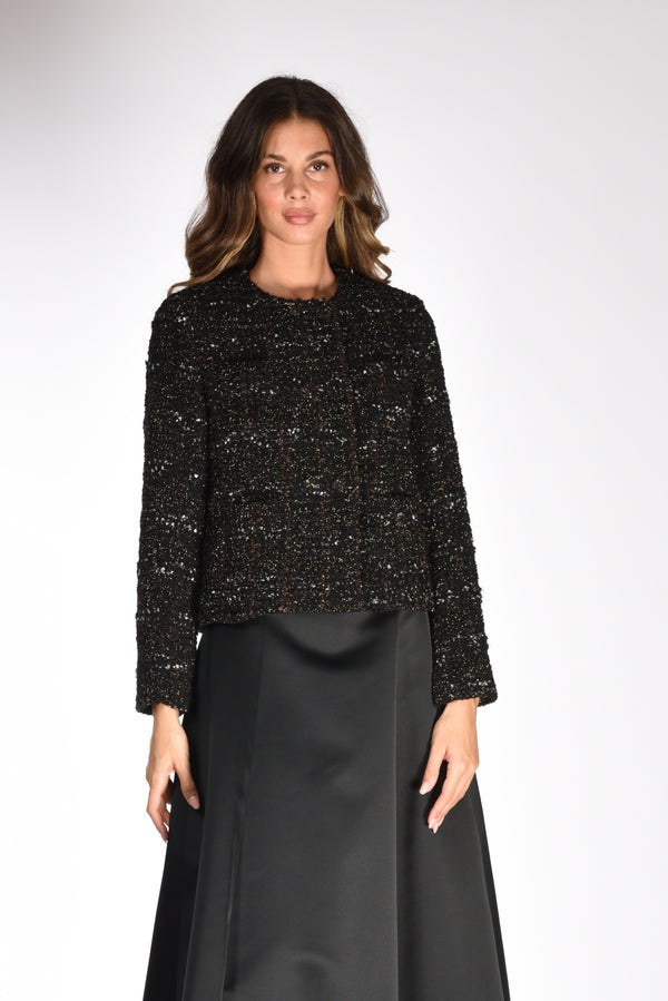 Fabiana Filippi Giacca Boucle' Nero/bianco Donna