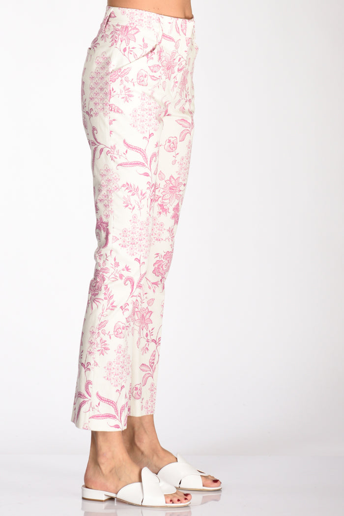 True Royal Pantalone Stampato Bianco/rosa Donna - 4