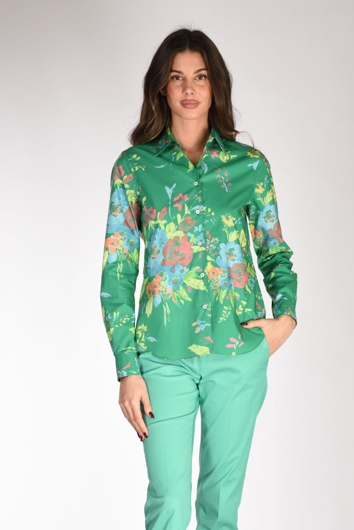 Aspesi Camicia Colletto Verde/multicolor Donna - 1