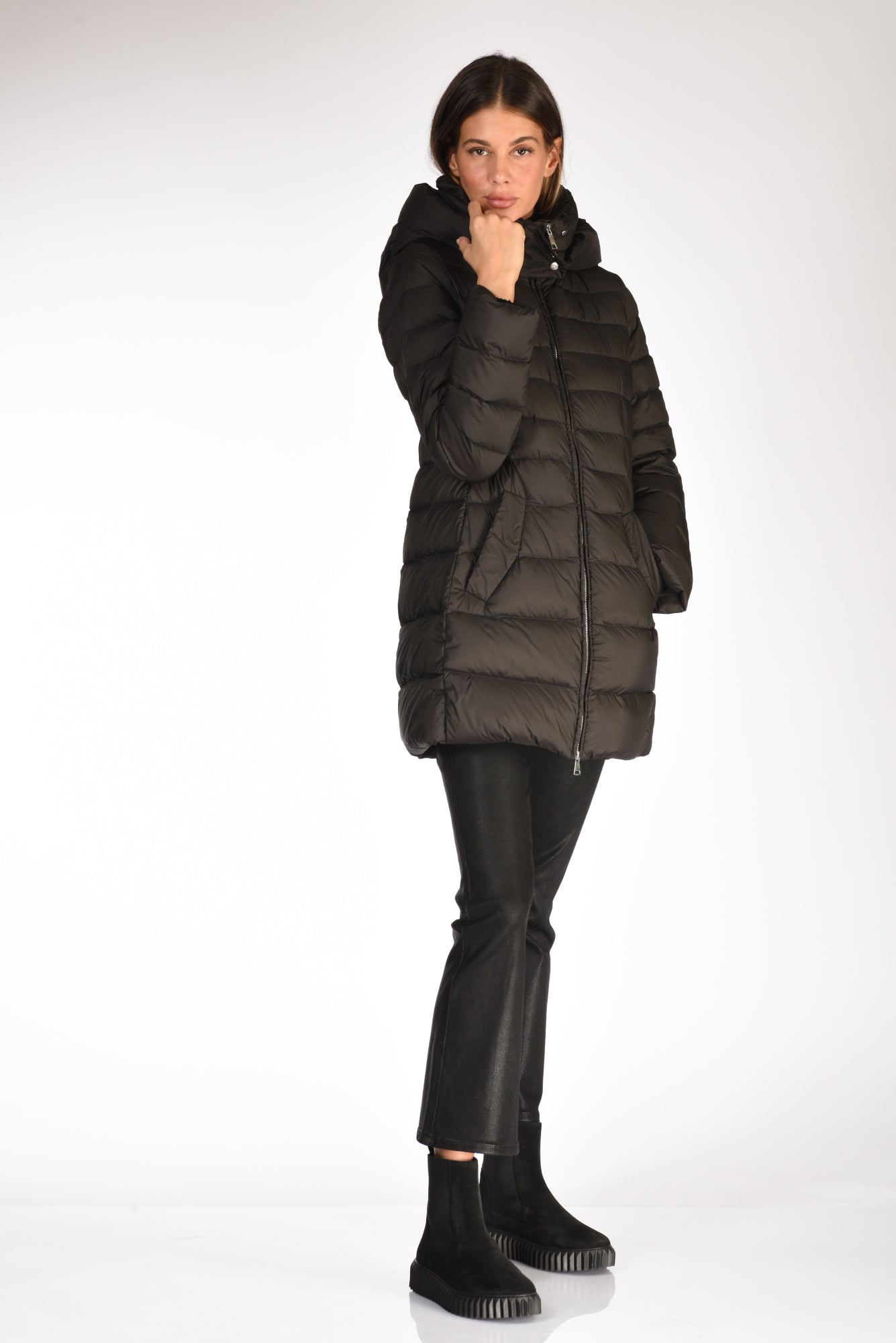 Add Piumino Down Coat Nero Donna