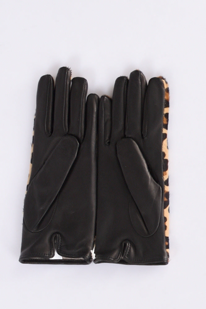 Alpo Guanti In Nappa Beige/nero Donna - 2