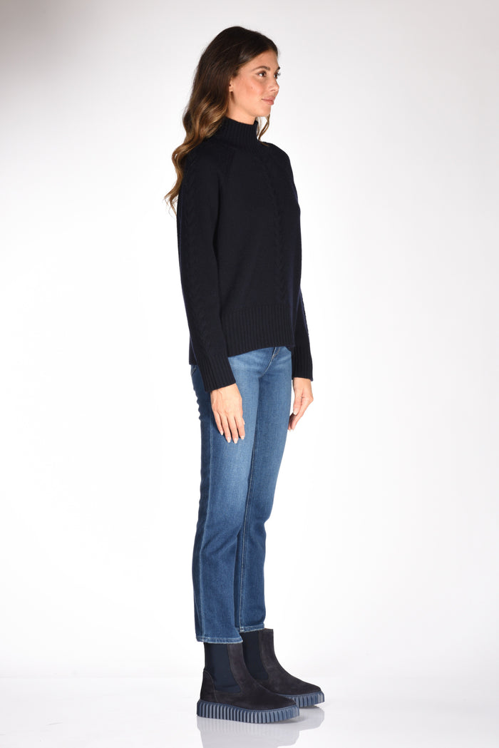 Allude Maglia Lupetto Blu Donna - 4