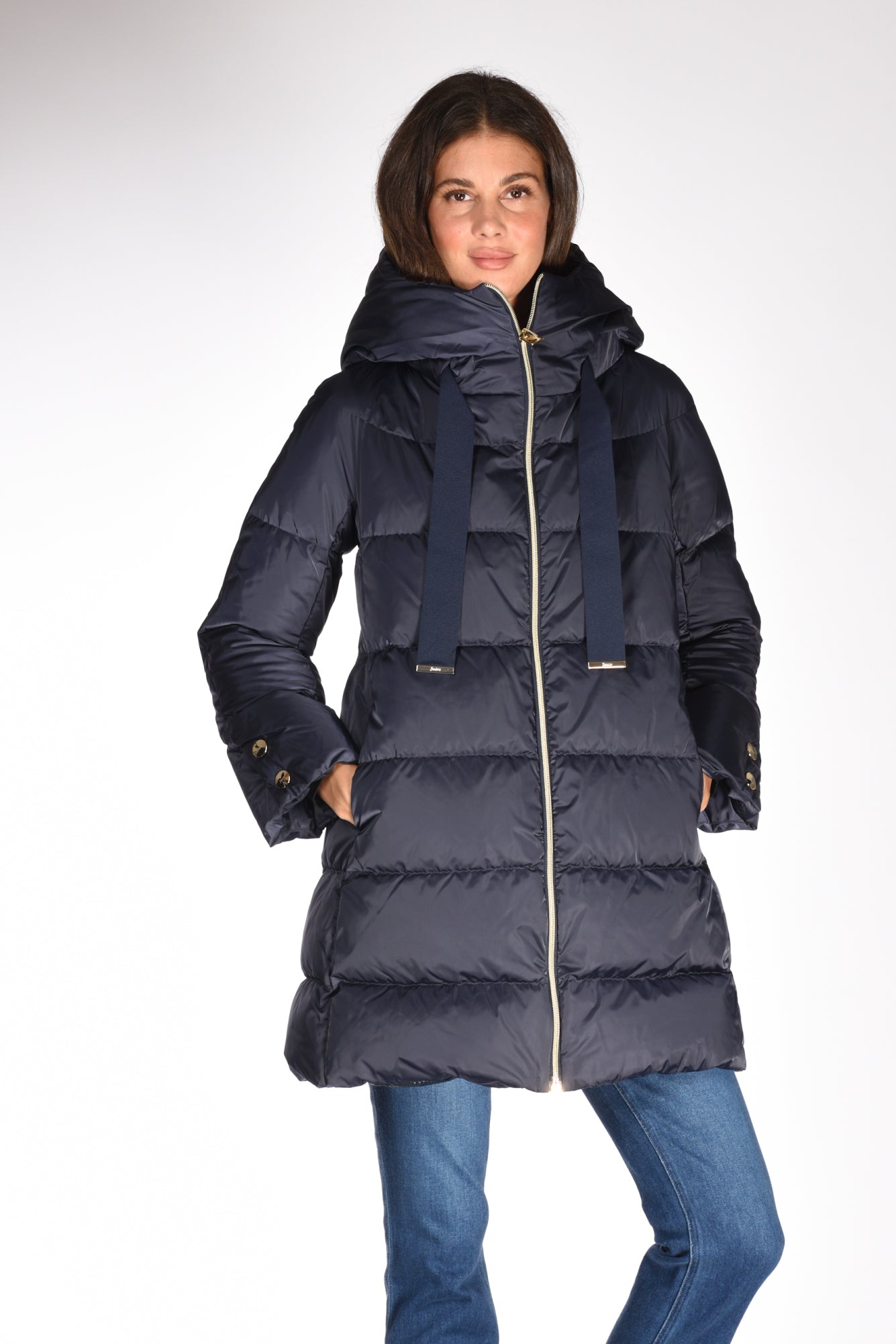 Herno Piumino A-shape Blu Donna