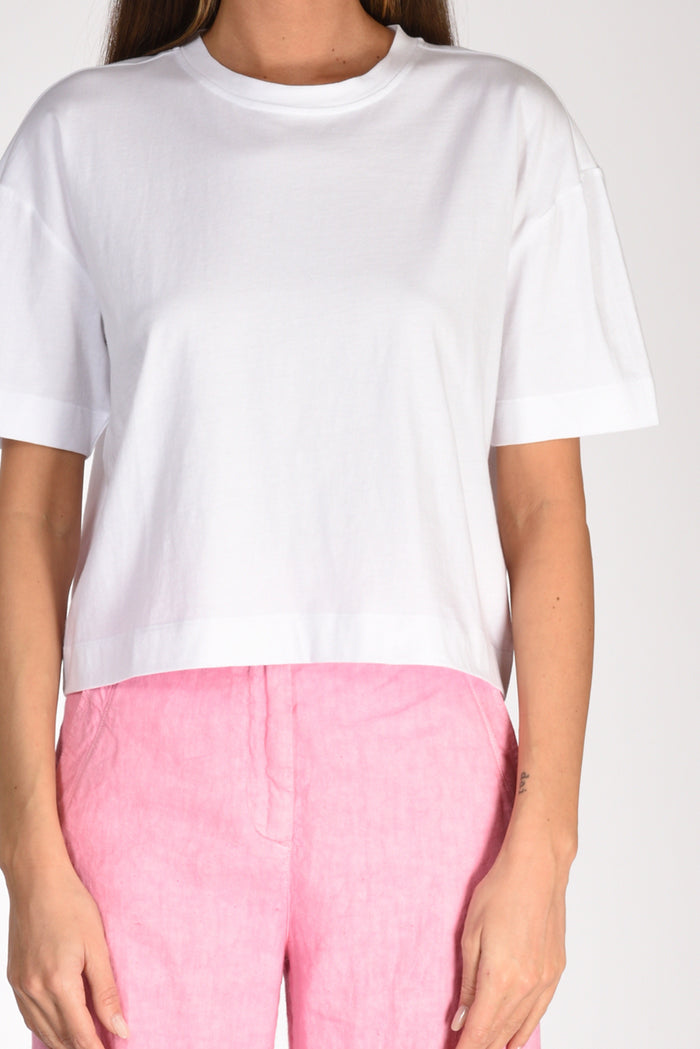 Allude Tshirt Crop Bianco Donna - 3