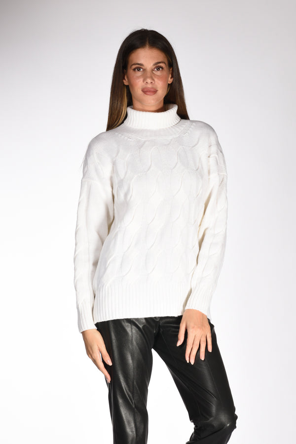 Anne Claire Dolcevita Treccia Bianco Donna