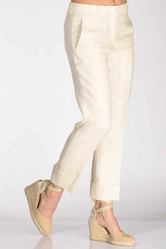 Incotex Slowear Pantalone Nevet Bianco Naturale Donna - 1