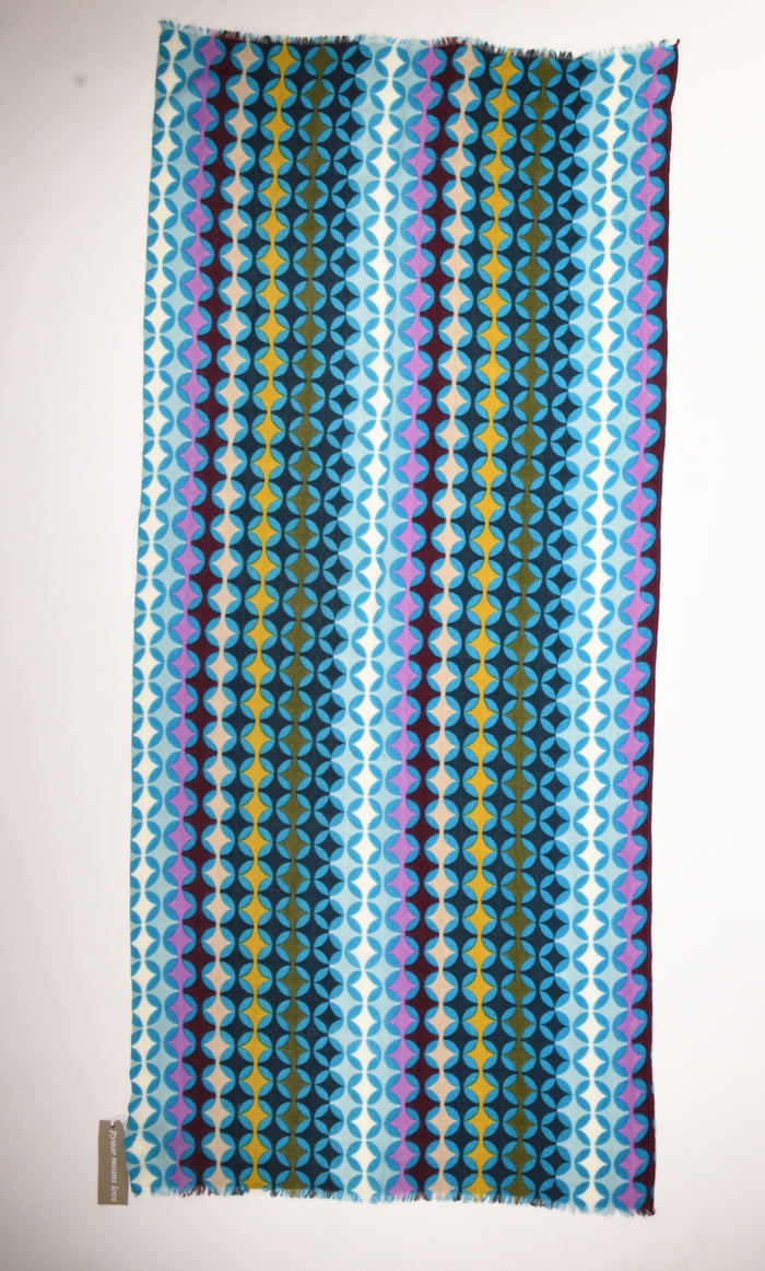 Pyaar Sciarpa Stampata Azzurro/multicolor Donna - 3