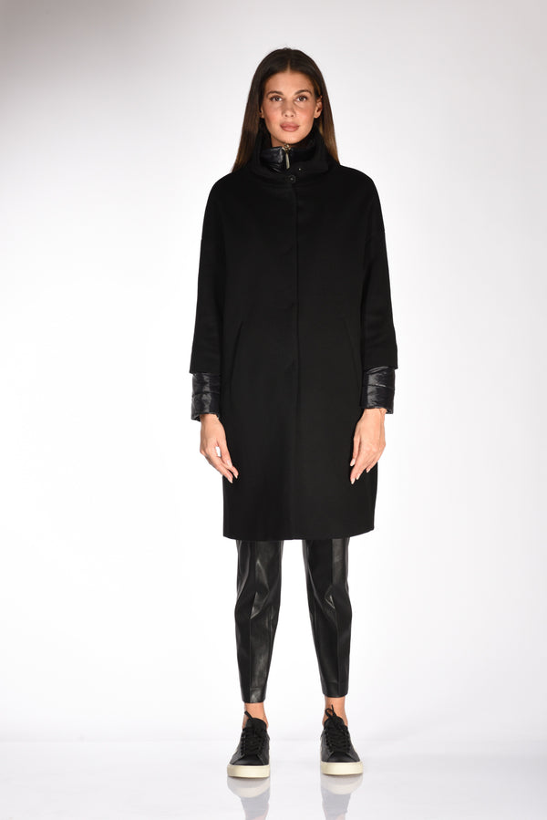 Herno Cappotto Bitessuto Nero Donna-2