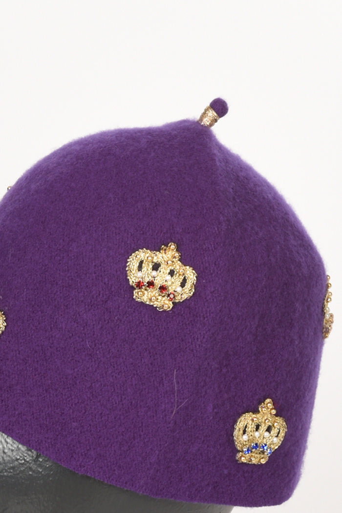 Le Chapeau Cappello Decorato Viola Donna - 2