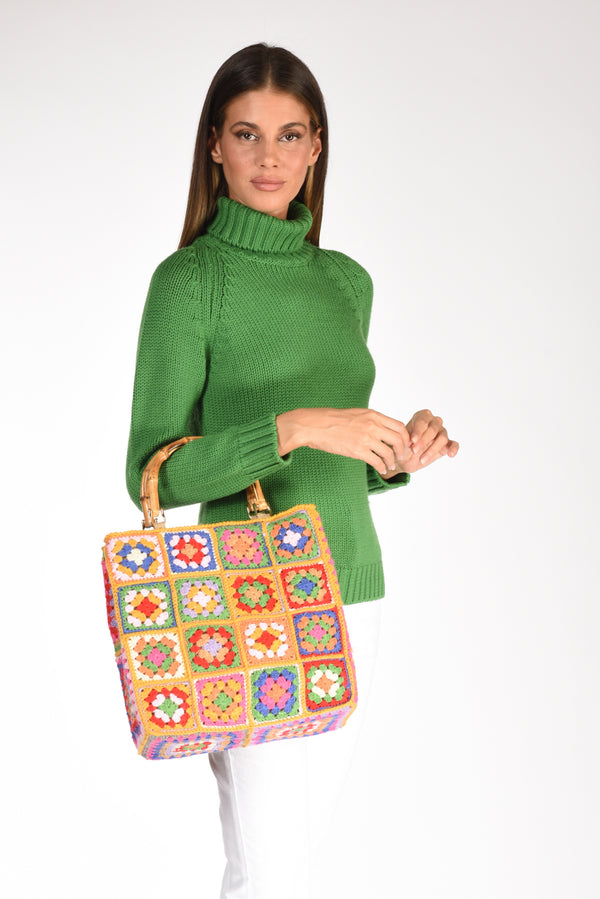 La Milanesa Borsa Crochet Multicolor Donna-2