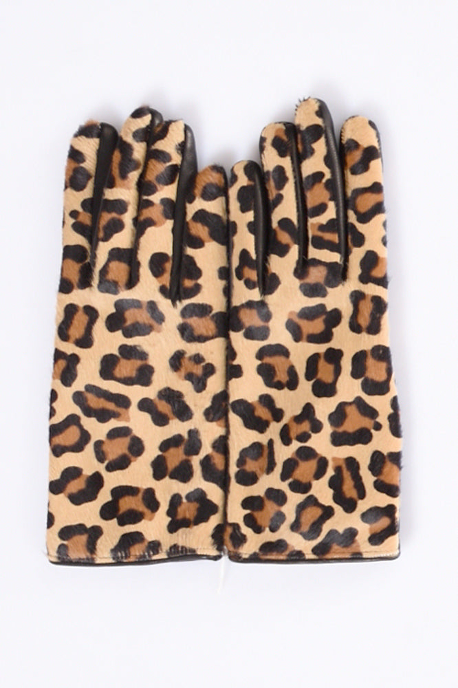 Alpo Guanti In Nappa Beige/nero Donna - 1