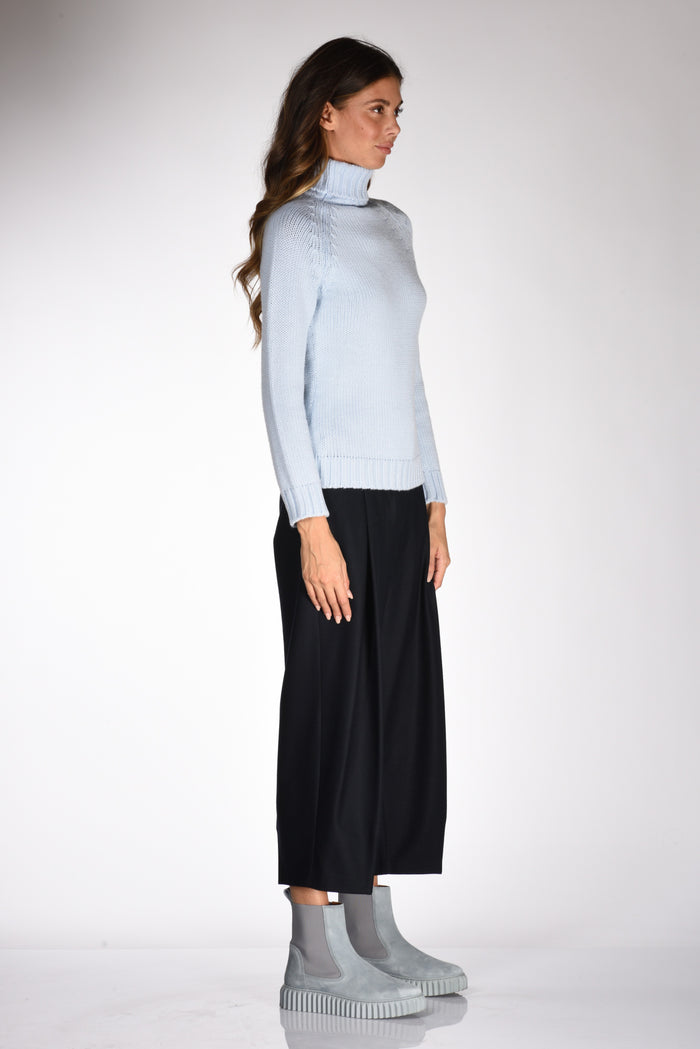 Base Milano Collo Alto Azzurro Chiaro Donna - 4