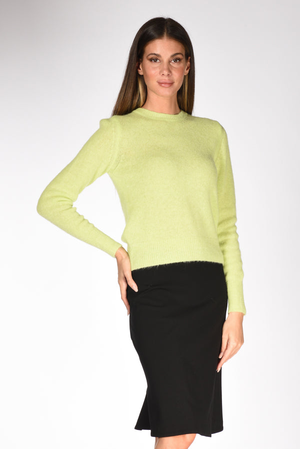 Anne Claire Maglia Girocollo Verde Acido Donna