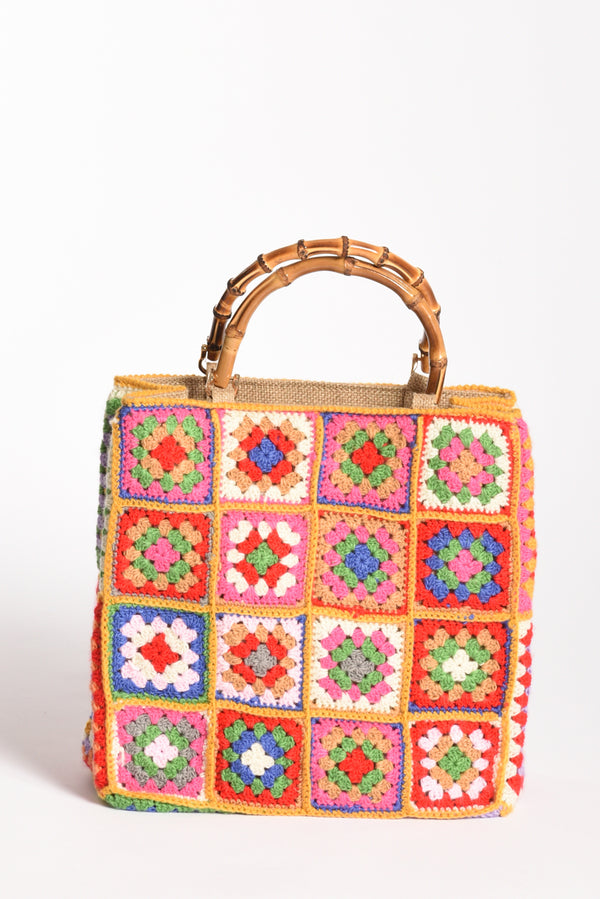 La Milanesa Borsa Crochet Multicolor Donna