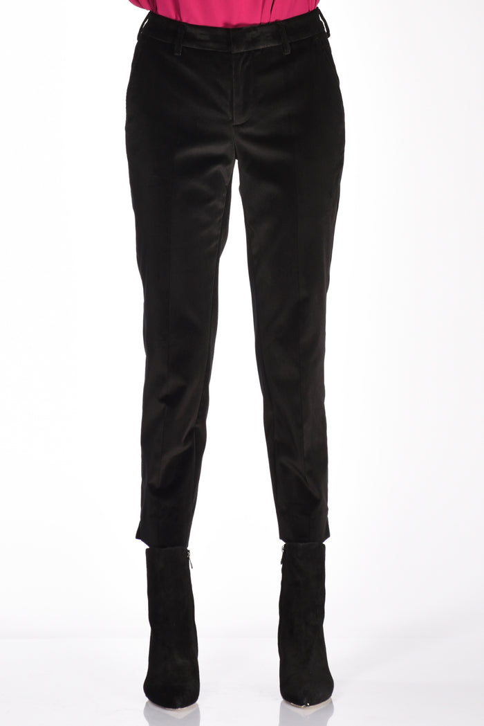 Pt Torino Pantalone Vellluto Nero Donna - 3