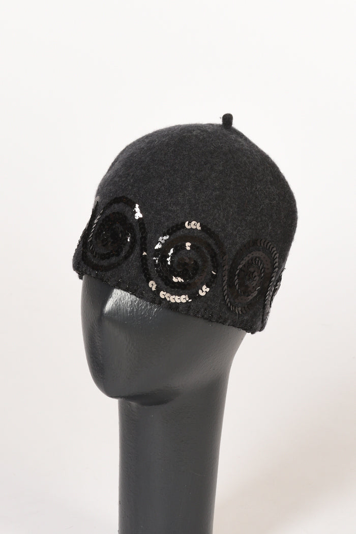 Le Chapeau Cappello Decorato Grigio/nero Donna - 1