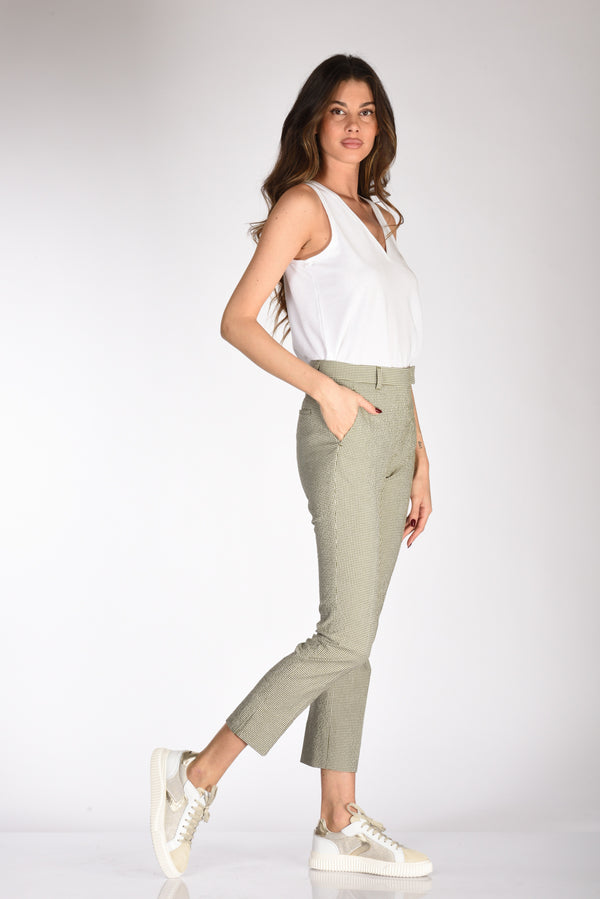 Incotex Slowear Pantalone Kimama Verde/bianco Donna-2