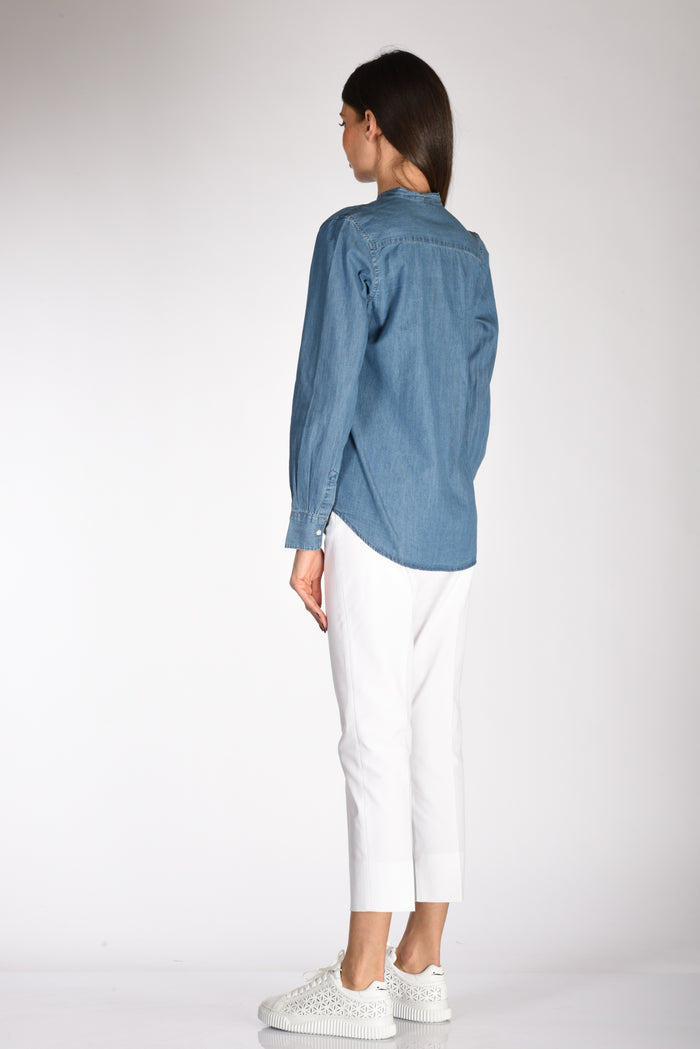Aspesi Camicia Coreana Blu Jeans Donna - 5