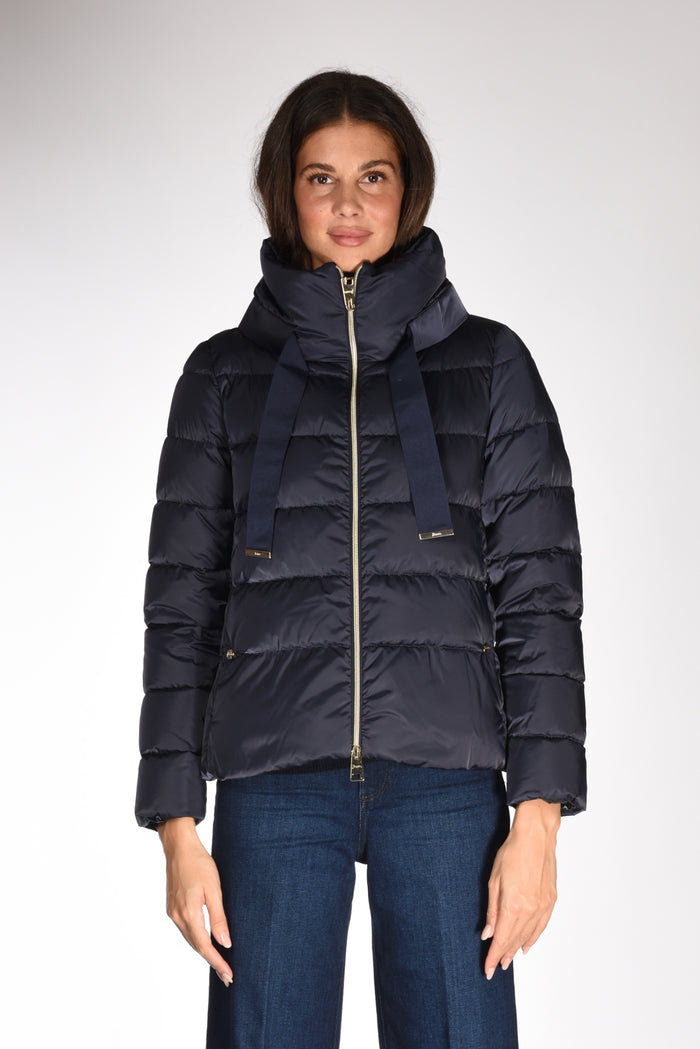 Herno Giacca In Raso Blu Donna - 2