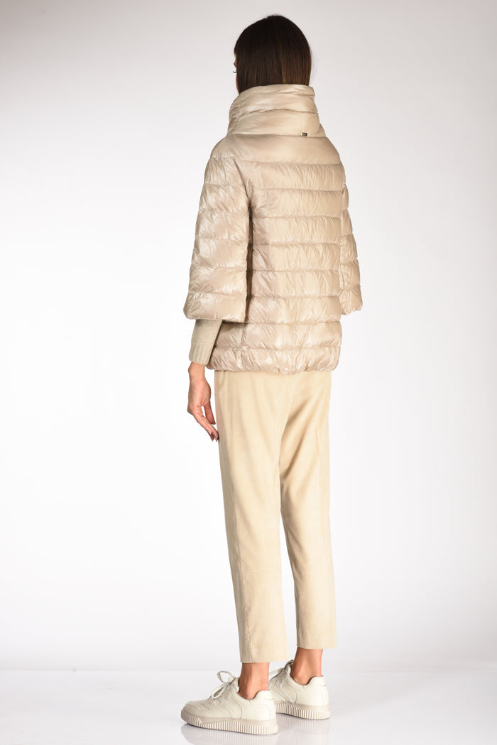 Herno Piumino Collo Alto Beige Donna - 5