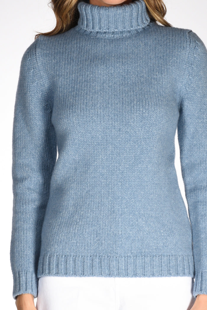 Anne Claire Dolcevita Follata Azzurro Scuro Donna - 3