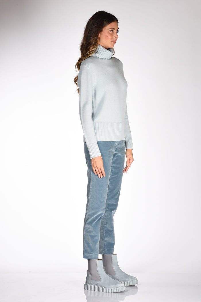 Allude Collo Alto Azzurro Donna - 4