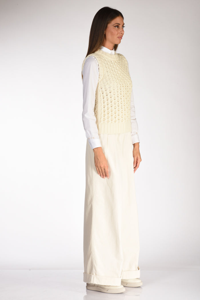 Aspesi Gilet Maglia Bianco Donna - 4