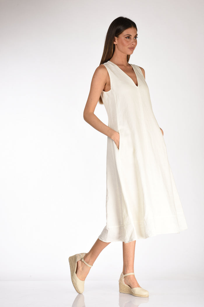 Aspesi Natural White Flared Dress for Women - 1