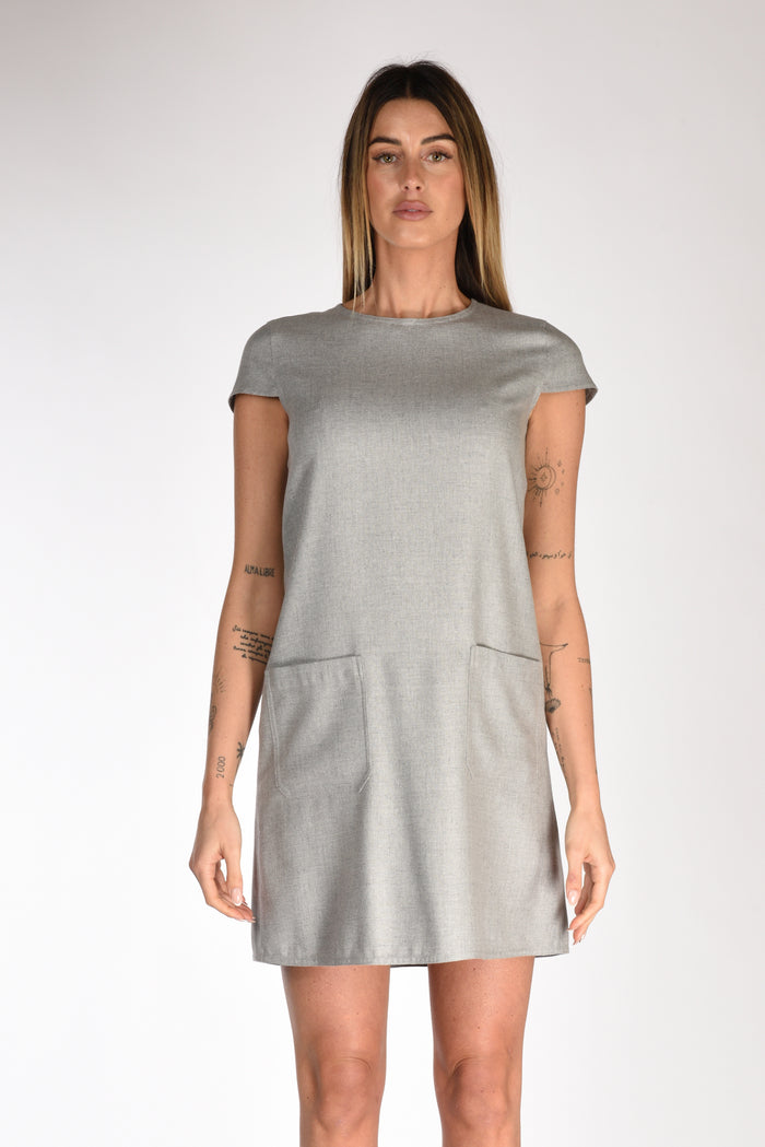 Aspesi Gray Dress With Pockets For Women - 2