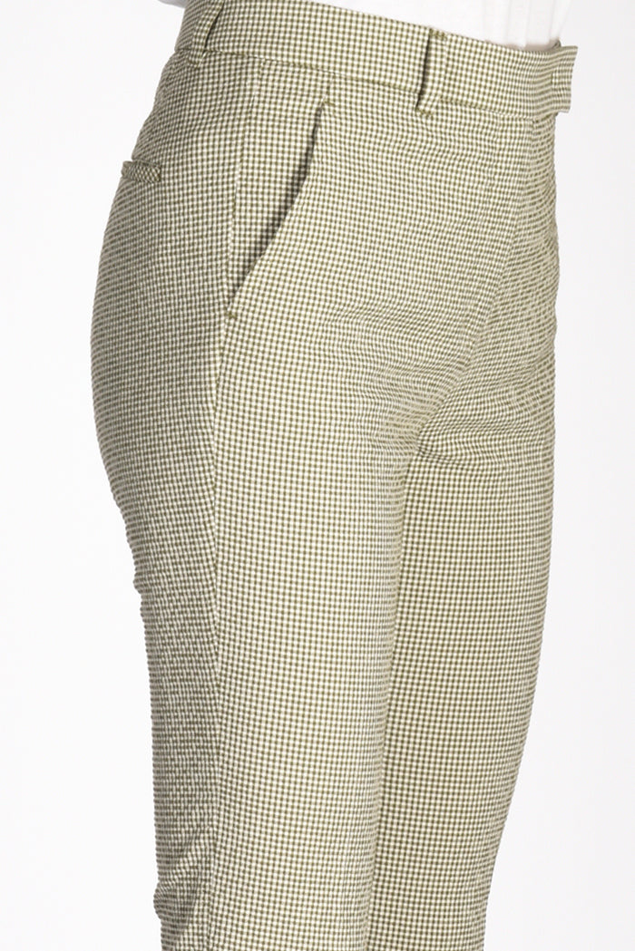 Incotex Slowear Pantalone Kimama Verde/bianco Donna - 5