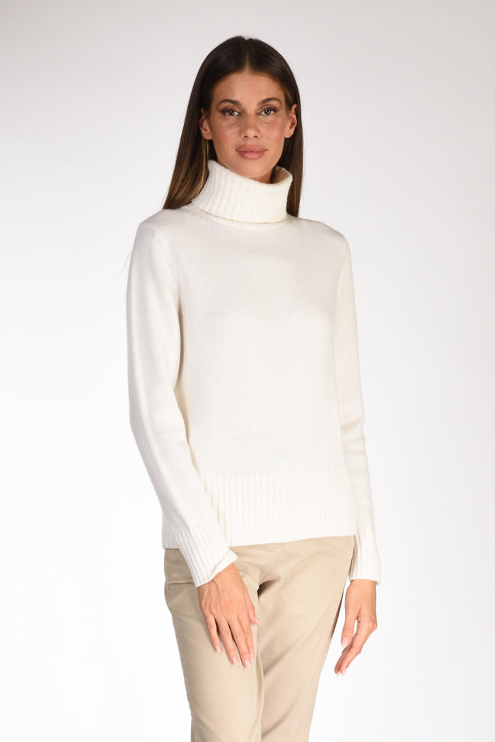 Allude Collo Alto Bianco Donna - 1