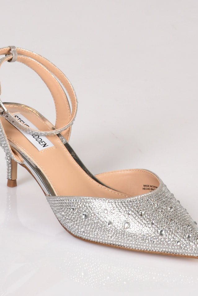 Steve Madden Sandalo Tacco Argento Donna - 4