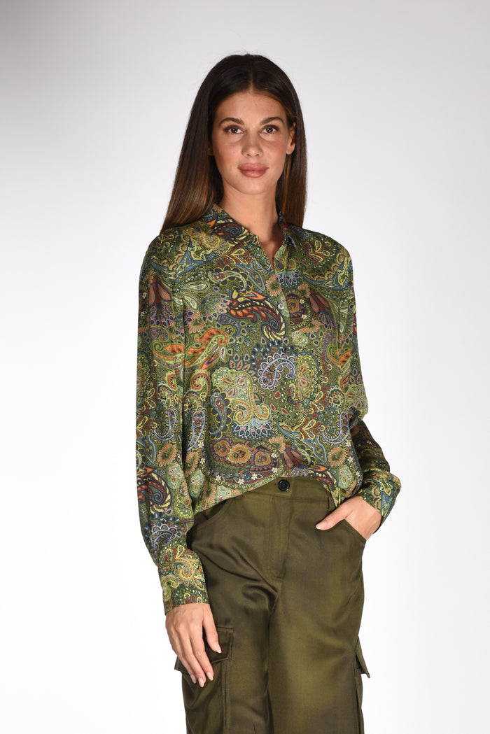 Robert Friedman Camicia Stampata Verde/multicolor Donna - 1