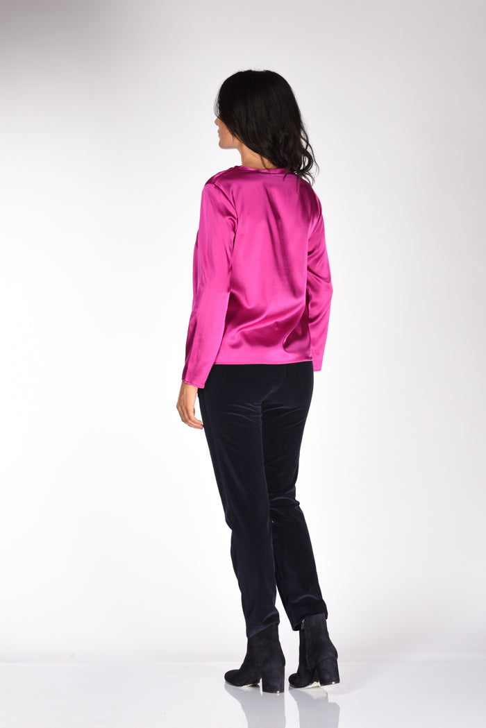 Shirt C Zero Maglia Seta Fucsia Donna - 5