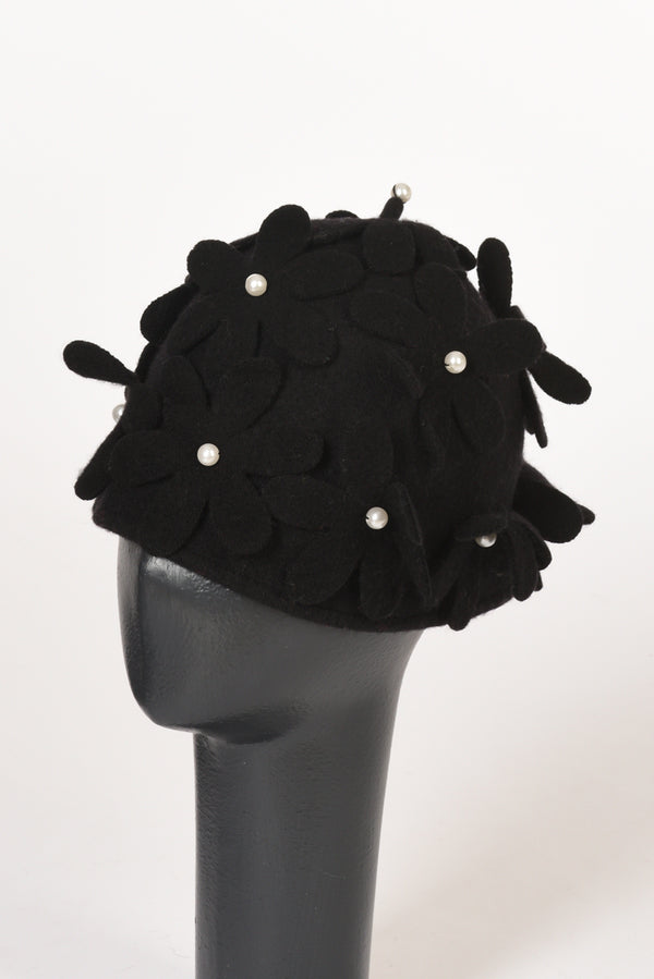 Le Chapeau Cappello Decorato Nero Donna