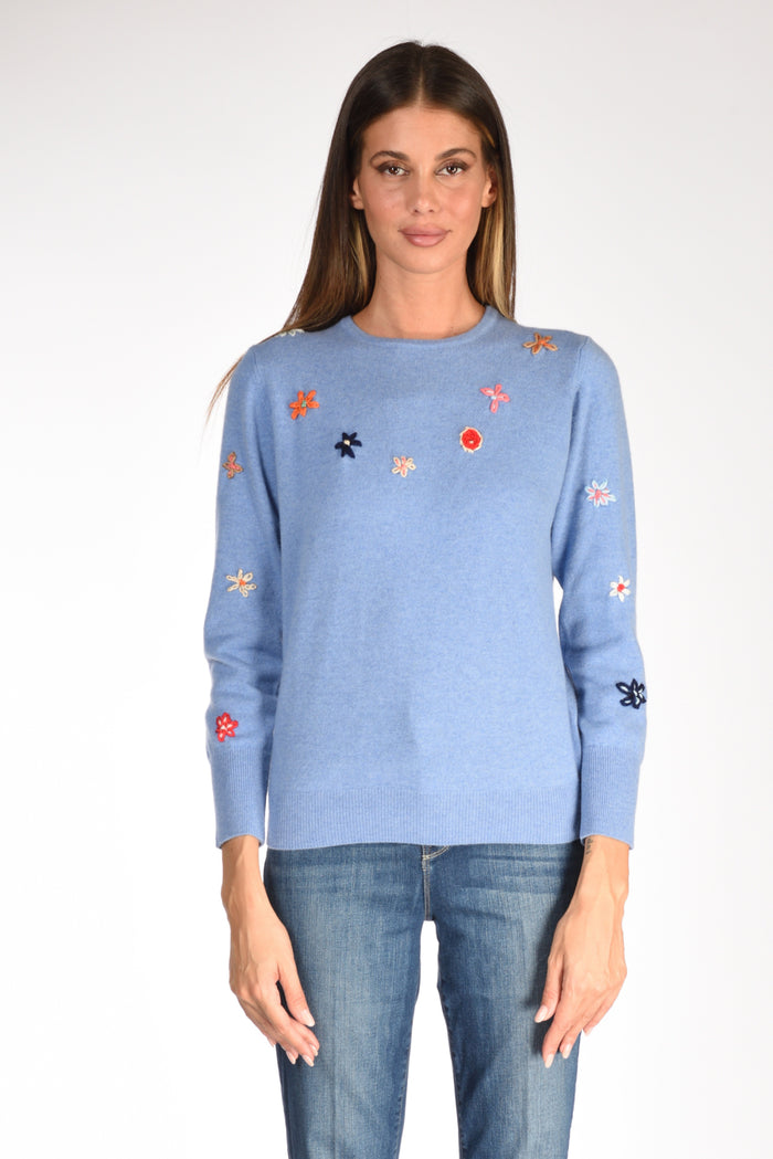 Gherardeschi Alessandro Maglia Ricamata Azzurro Donna - 2